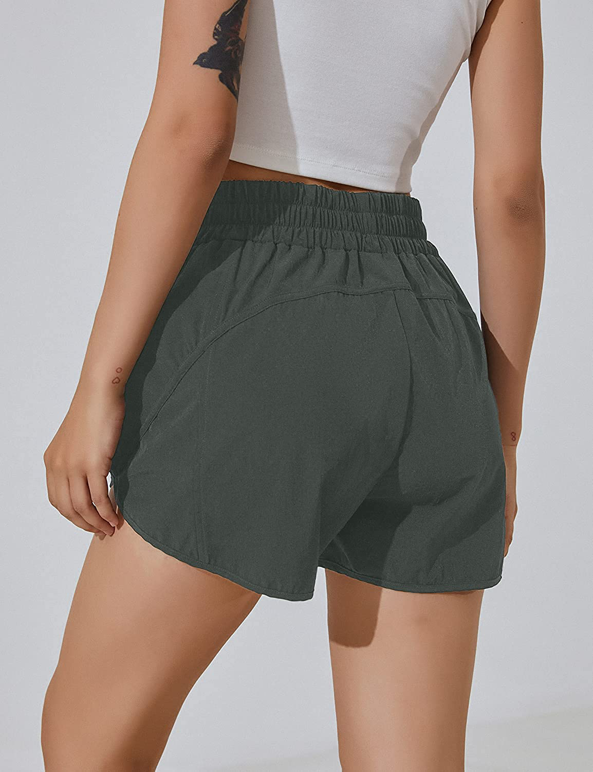 Blooming Jelly Womens High Waisted Running Shorts Athletic Workout Shorts Quick Dry Pants with Zipper Pocket Apparel & Accessories > Clothing > Shorts Kylie Max   