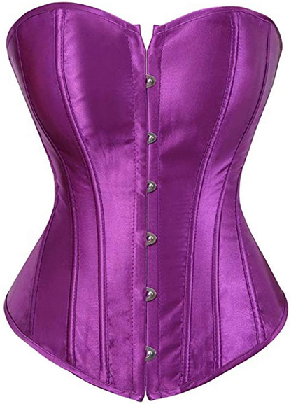 Leather Corsets for Women Bustier Lingerie Top Punk Rock Waist Cincher Basque Halloween Costume Apparel & Accessories > Clothing > Underwear & Socks > Lingerie jutrisujo 808purple X-Large 