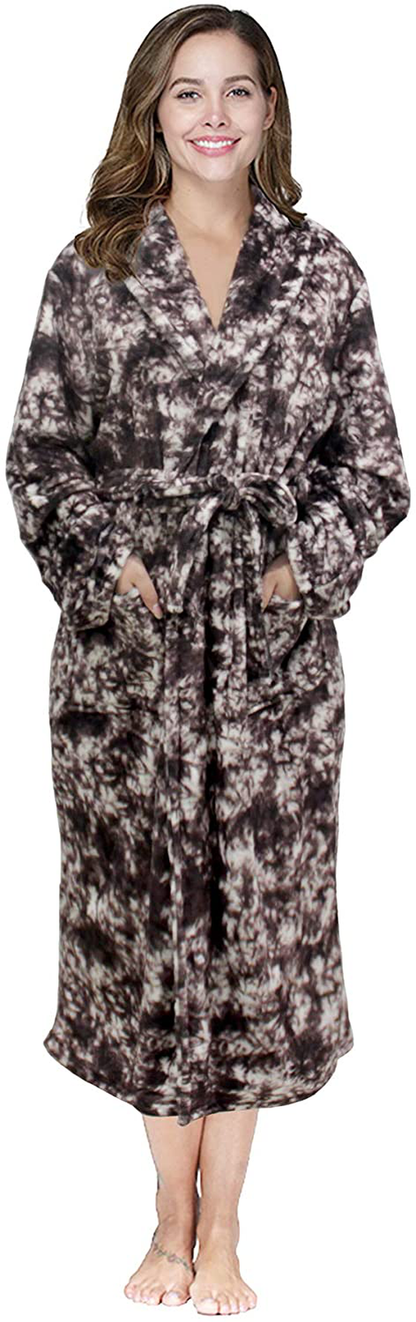 RONGTAI Womens Bathrobe Ladies Fleece Plush Warm Long Robes Apparel & Accessories > Clothing > Sleepwear & Loungewear > Robes Kylie Max   