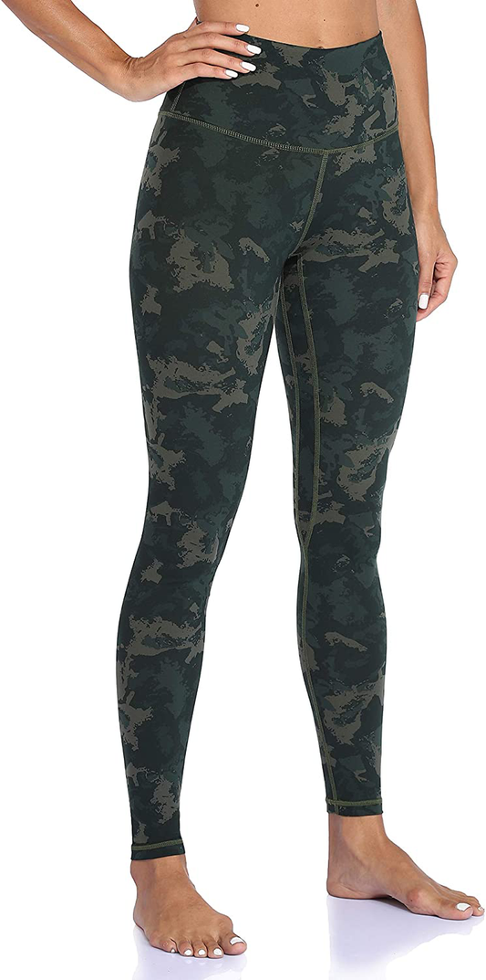 Colorfulkoala Women's High Waisted Pattern Leggings Full-length Yoga Pants Apparel & Accessories > Clothing > Activewear Colorfulkoala Abstract Camo Green X-Small 