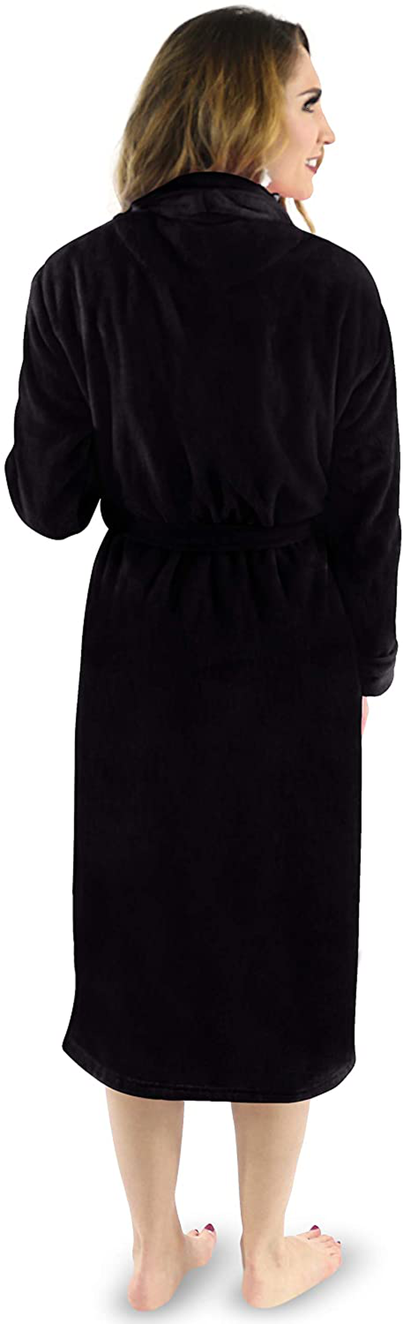 NY Threads Womens Fleece Bathrobe - Shawl Collar Soft Plush Spa Robe Apparel & Accessories > Clothing > Sleepwear & Loungewear > Robes Kylie Max   