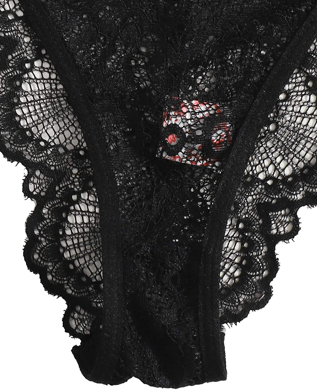 Shein Women'S 3 Piece Floral Lace Lingerie Set with Garter Belts Sexy Bra and Panty Apparel & Accessories > Clothing > Underwear & Socks > Lingerie SheIn   