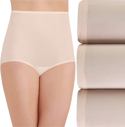 Vanity Fair Women'S Perfectly Yours Traditional Brief Panties Apparel & Accessories > Clothing > Underwear & Socks > Underwear Vanity Fair Nylon - 3 Pack - Fawn Nylon 8