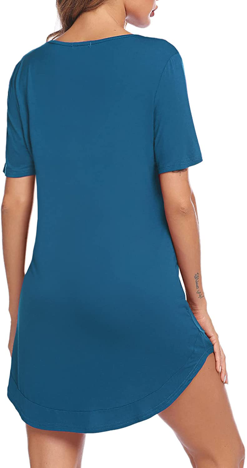 Avidlove Women'S Nightshirt Short Sleeve Button down Nightgown V-Neck Boyfriend Sleepshirt Pajama Dress Apparel & Accessories > Clothing > Sleepwear & Loungewear > Nightgowns Kylie Max   