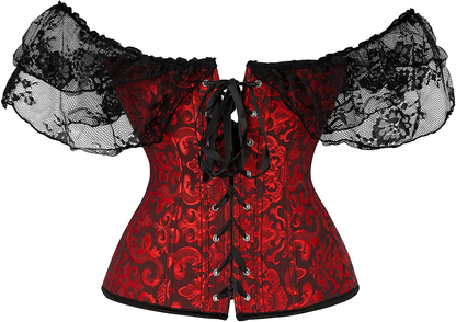 Corset Top for Women Sexy Strappy Bustier Faux Leather Overbust Waist Cincher Lace up Shapewear Top Summer Outwear Top Apparel & Accessories > Clothing > Underwear & Socks > Lingerie DCD   
