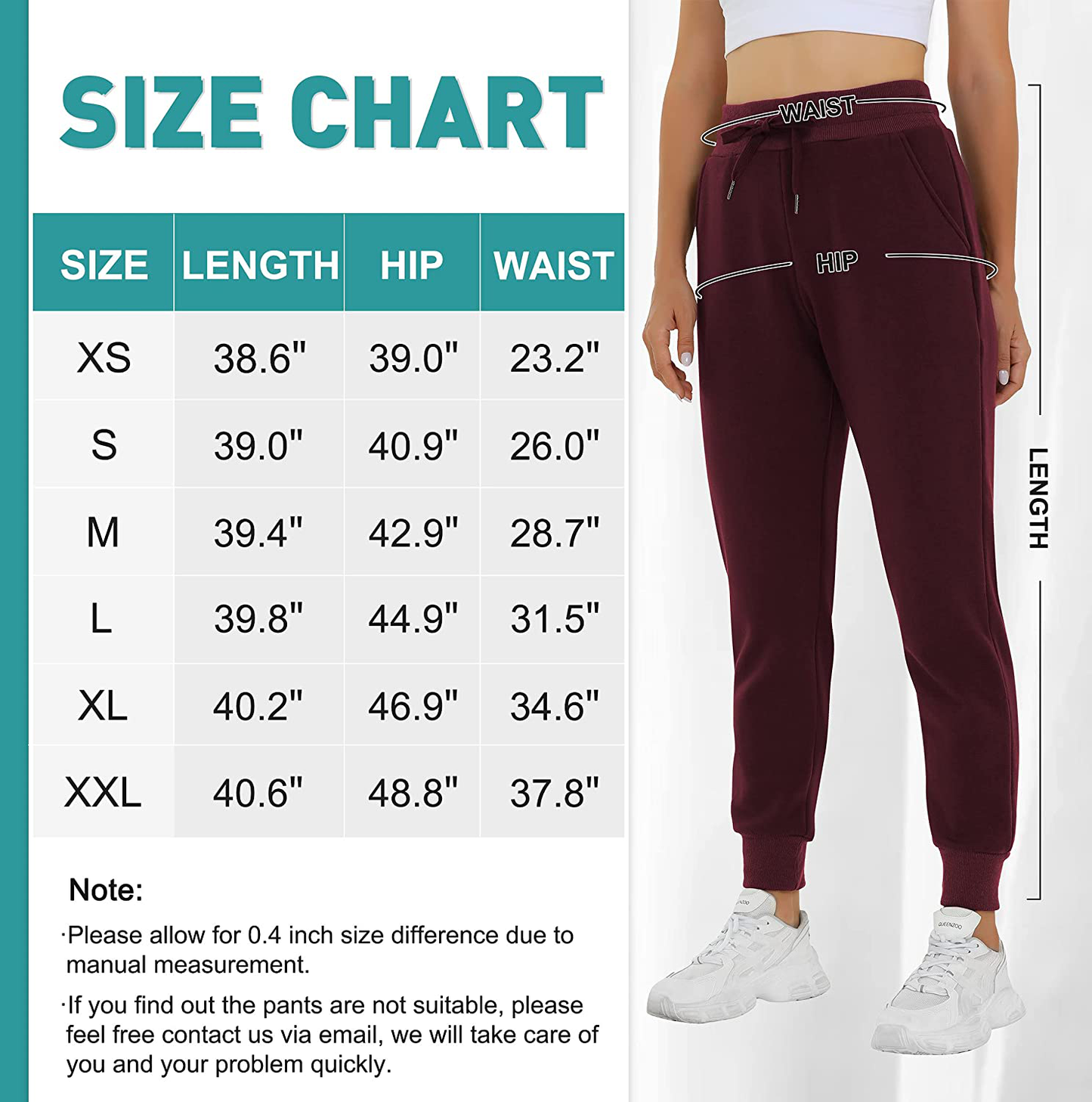 Heathyoga Fleece Lined Joggers for Women Thermal Sweatpants for Women Joggers with Pockets Workout Pants Running Pants Apparel & Accessories > Clothing > Activewear Kylie Max   
