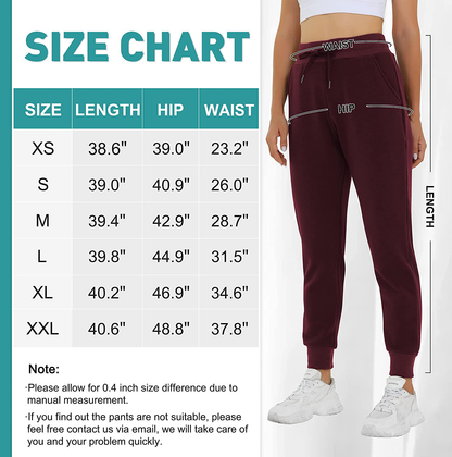 Heathyoga Fleece Lined Joggers for Women Thermal Sweatpants for Women Joggers with Pockets Workout Pants Running Pants Apparel & Accessories > Clothing > Activewear Kylie Max   