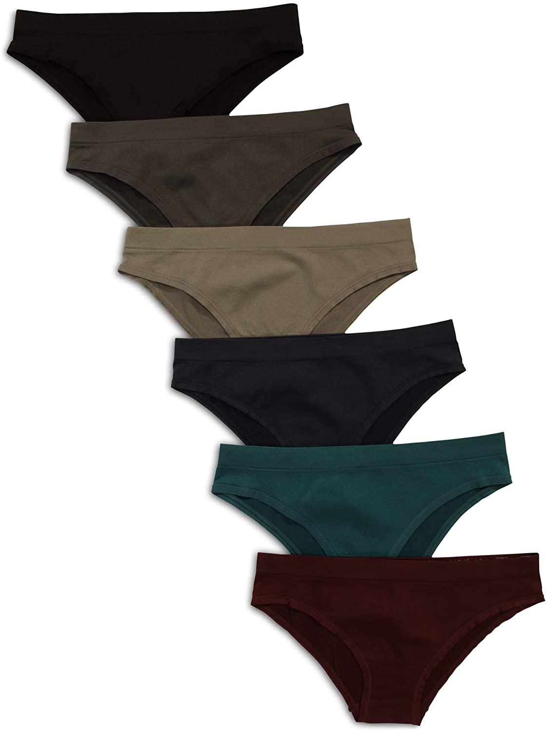 Kalon 6-Pack Women'S Cheekini Bikini Soft Stretch Panties Apparel & Accessories > Clothing > Underwear & Socks > Underwear Kalon Winter X-Small 