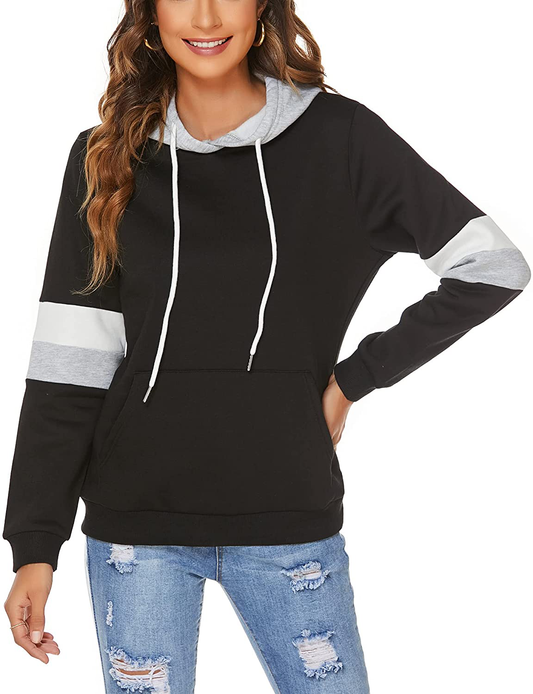 FINWANLO Hoodies for Women Casual Long Sleeve Tops Fleece Pullover Hooded Sweatshirts Jacket with Pockets Apparel & Accessories > Clothing > Activewear Kylie Max   