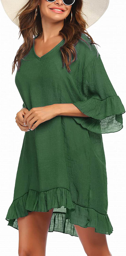 Ekouaer Swimsuit Cover Ups for Women, Bathing Suit Coverups Beach Cover Dresses Resort Wear S-XXL Apparel & Accessories > Clothing > Swimwear Kylie Max   