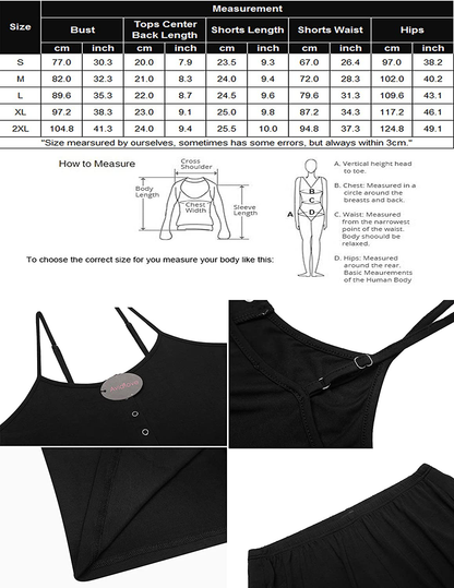 Avidlove Women Cami Pajama Set Short PJ Set Button down Nightwear Sleepwear Apparel & Accessories > Clothing > Sleepwear & Loungewear Kylie Max   