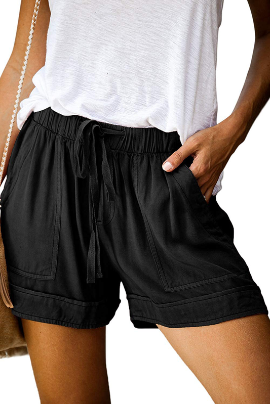 KISSMODA Womens Summer Shorts Leopard/Camo/Solid/Floral Print Elastic Waist Pocketed Casual Pants Apparel & Accessories > Clothing > Shorts Kylie Max   
