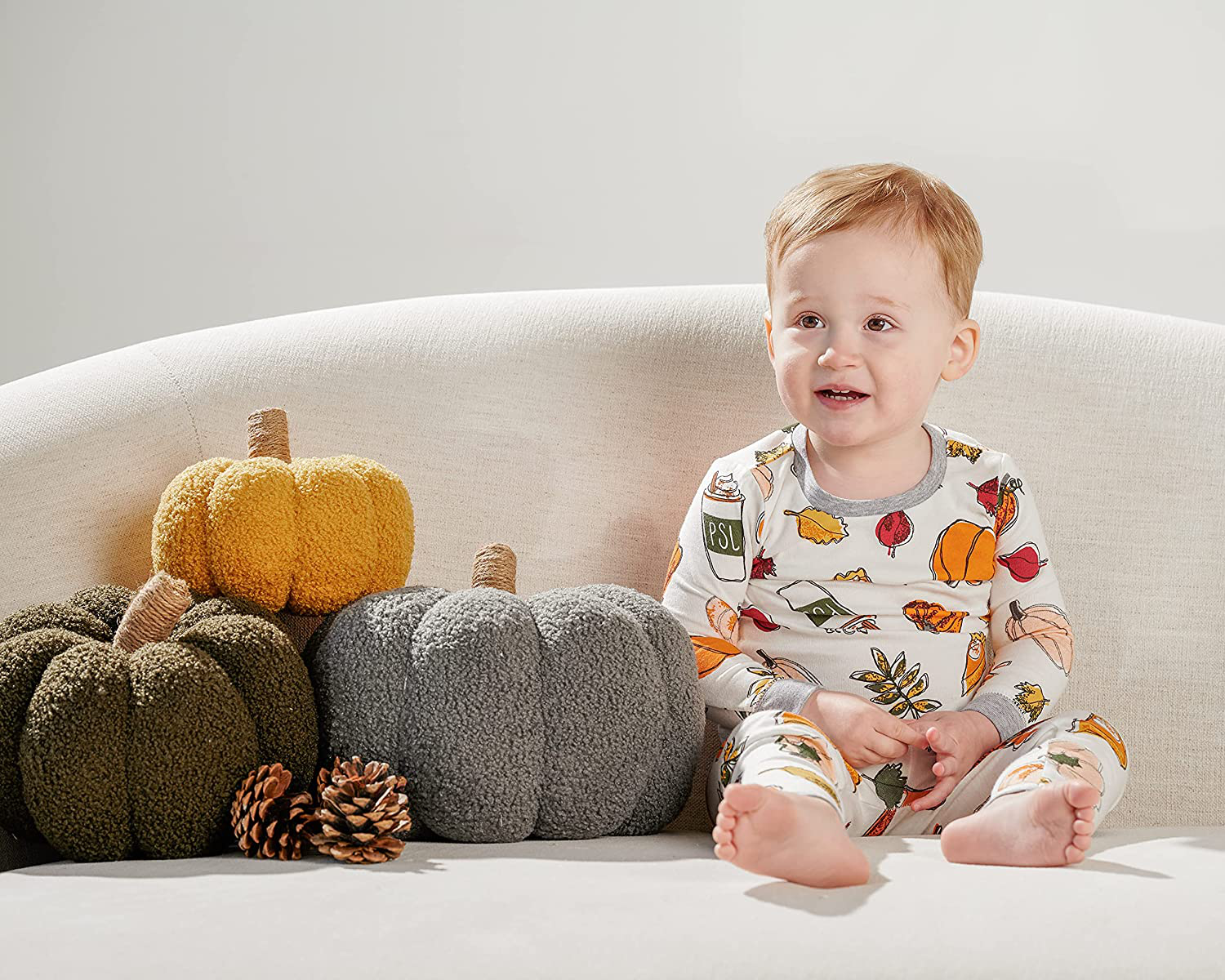 Mud Pie Kids Children'S Unisex Pumpkin Spice Pajama Set, Multi Apparel & Accessories > Clothing > Sleepwear & Loungewear > Pajamas Kylie Max   