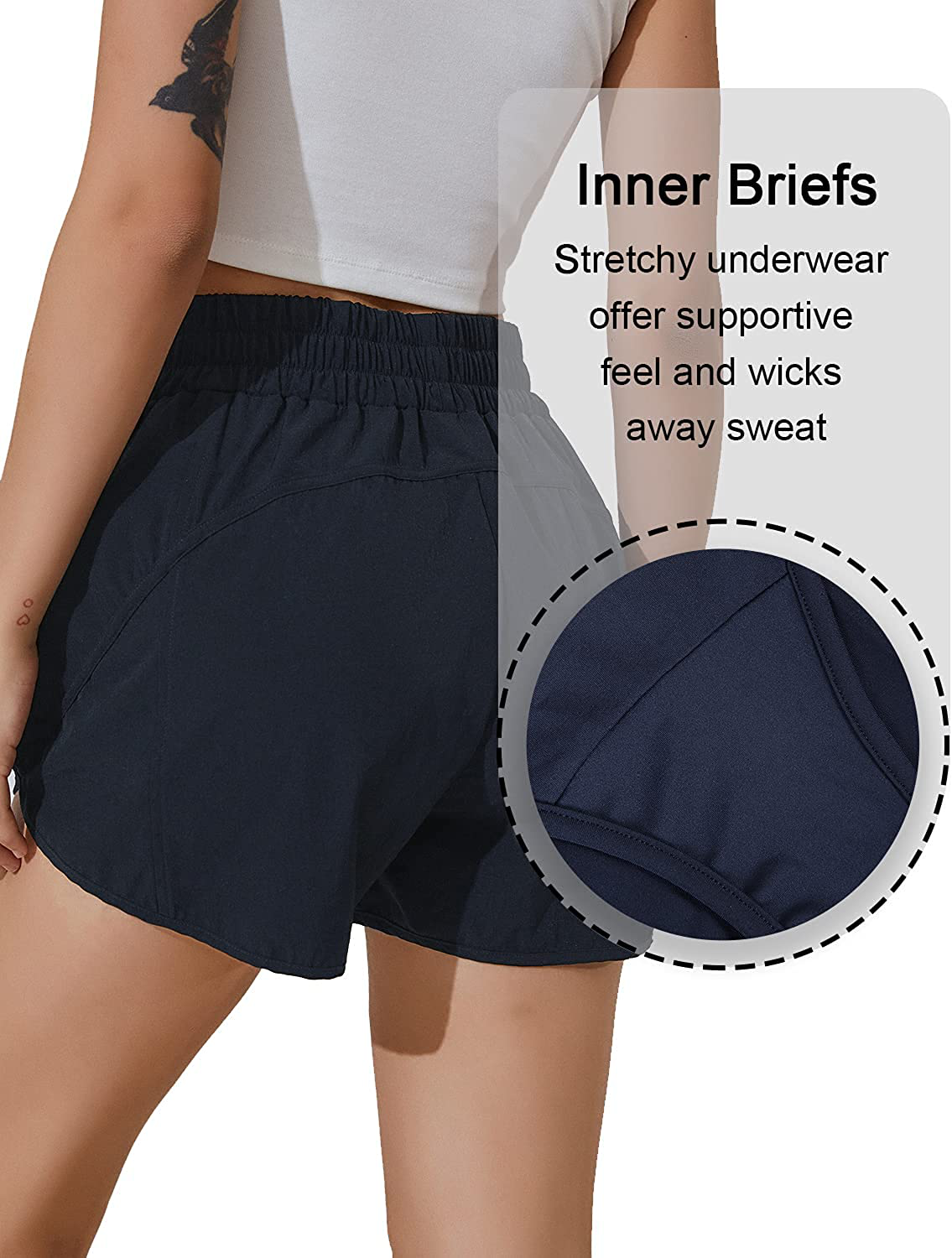 BMJL Women'S Running Shorts Elastic High Waisted Shorts Pocket Sporty Workout Shorts Quick Dry Athletic Shorts Pants Apparel & Accessories > Clothing > Shorts Kylie Max   