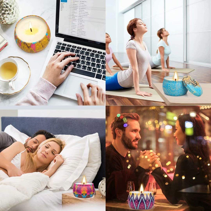 Scented Candles Set for Women Portable Candles Travel Tin Fragrance Gift for Mother Day Birthday Valentine Day Weddings Soy Candle Long Lasting Aromatherapy Candles for Home Fragrances Decor Arts & Entertainment > Party & Celebration > Gift Giving YINUO LIGHT   