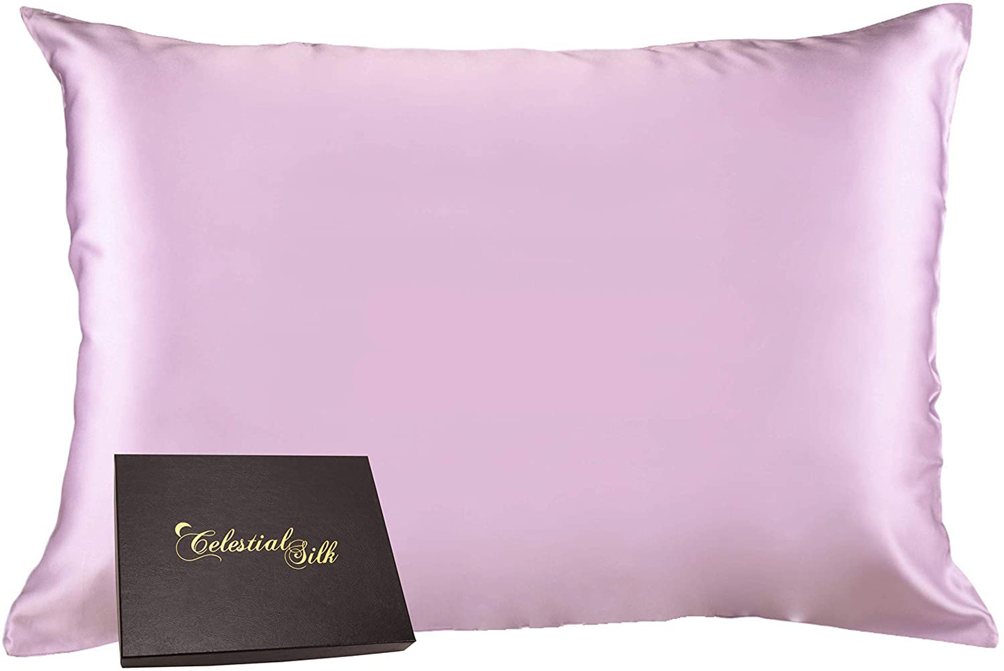 Celestial Silk 100% Pure Mulberry Silk Pillowcase Premium 25 Momme for Hair and Skin, Hypoallergenic Charmeuse Silk Weave on Both Sides - Hidden Zipper Closure (King, Vintage Pink) Arts & Entertainment > Party & Celebration > Gift Giving Celestial Silk Lavender King 