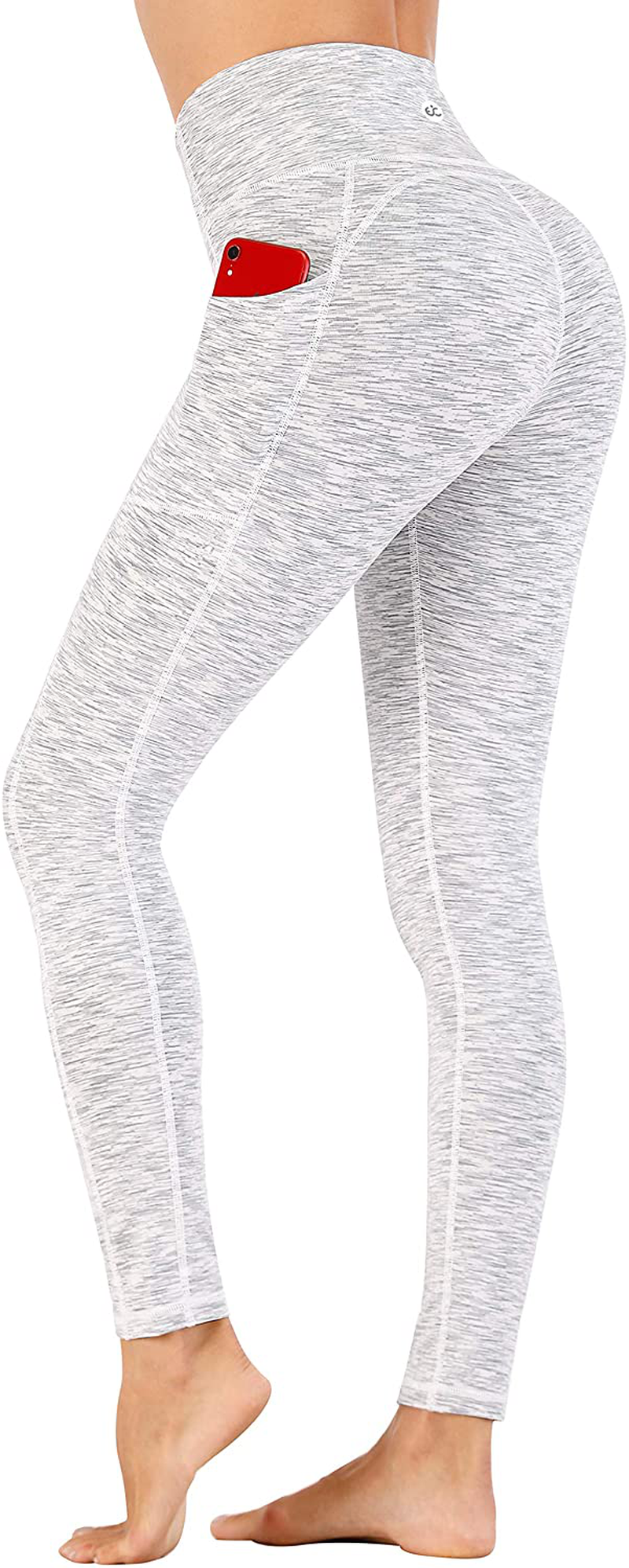Ewedoos Women's Yoga Pants with Pockets - Leggings with Pockets, High Waist Tummy Control Non See-Through Workout Pants Apparel & Accessories > Clothing > Activewear Ewedoos White X-Large 