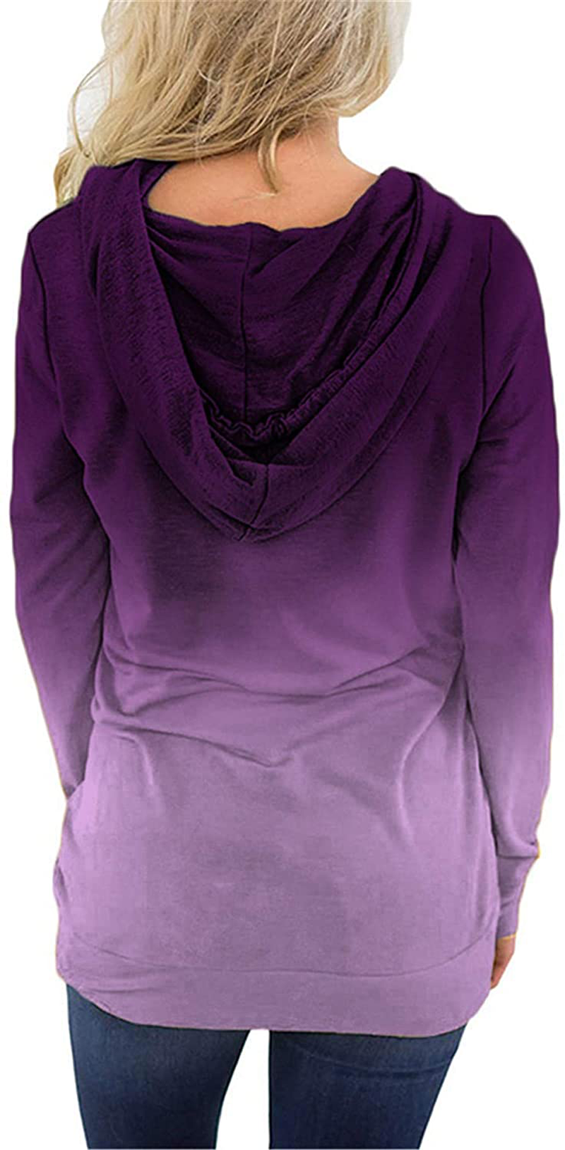 Onlypuff Womens Hoodie Sweatshirts Casual Tunic Tops Long Sleeve Hoody with Kangaroo Pockets Apparel & Accessories > Clothing > Activewear Kylie Max   