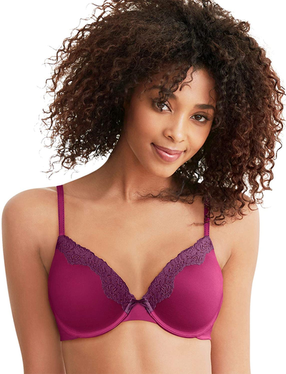 Maidenform Women'S Comfy Soft Full Coverage Underwire Bra 09404 Apparel & Accessories > Clothing > Underwear & Socks > Lingerie Maidenform Deep Cerise W/ Galactic Red 36D 