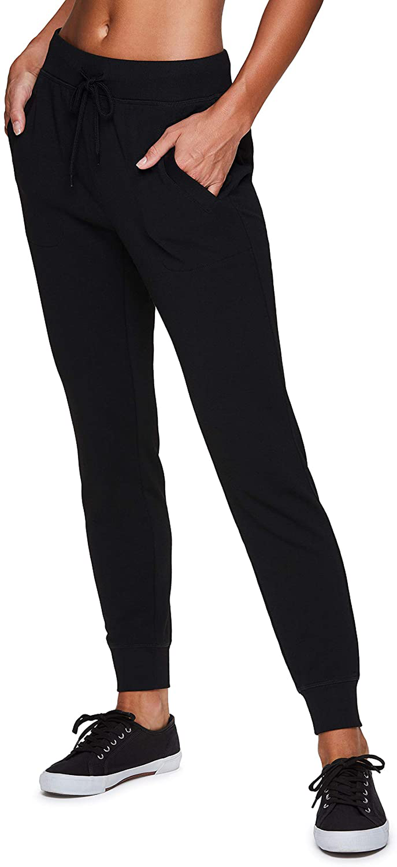 RBX Active Women'S Athletic Super Soft Lightweight Cuffed Tapered Jogger Sweatpants with Pockets Apparel & Accessories > Clothing > Activewear Kylie Max   