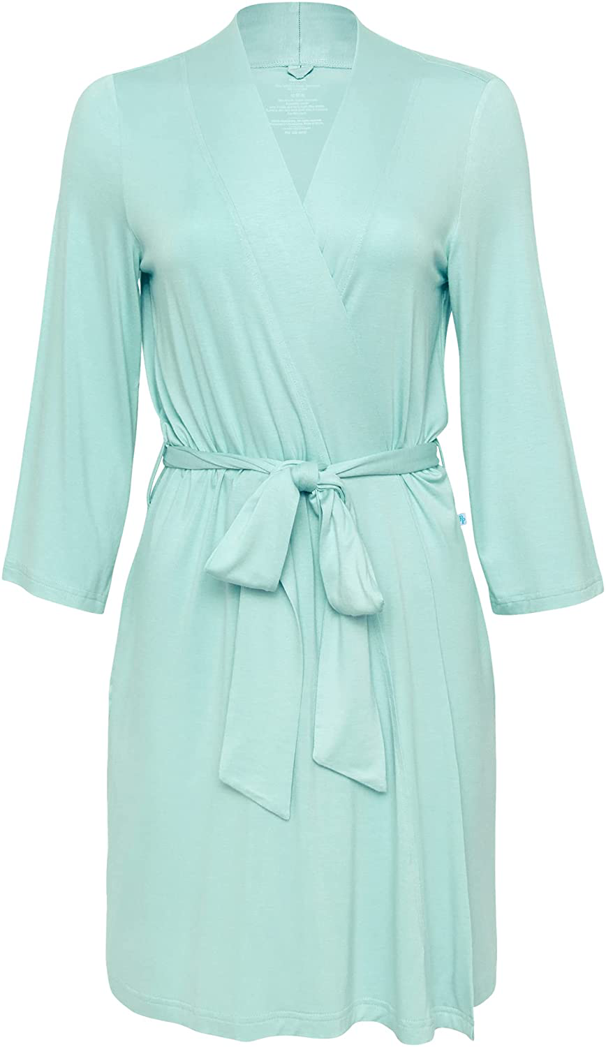 Posh Peanut Mommy Robe for Maternity, Labor Delivery Soft Nursing Lounge Wear, Viscose from Bamboo Apparel & Accessories > Clothing > Sleepwear & Loungewear > Robes Posh Peanut Pastel Blue Medium 