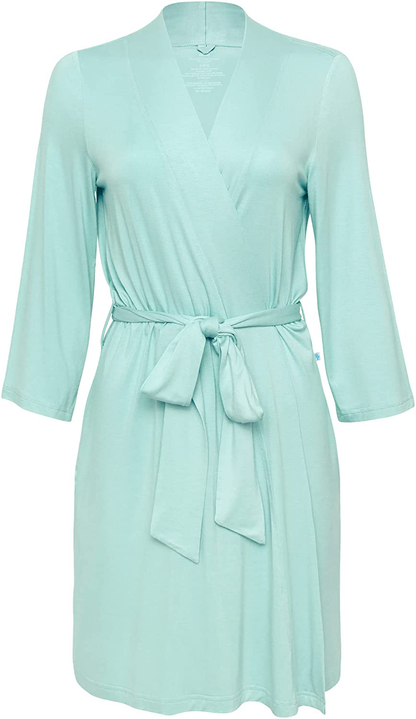 Posh Peanut Mommy Robe for Maternity, Labor Delivery Soft Nursing Lounge Wear, Viscose from Bamboo Apparel & Accessories > Clothing > Sleepwear & Loungewear > Robes Posh Peanut Pastel Blue Medium 