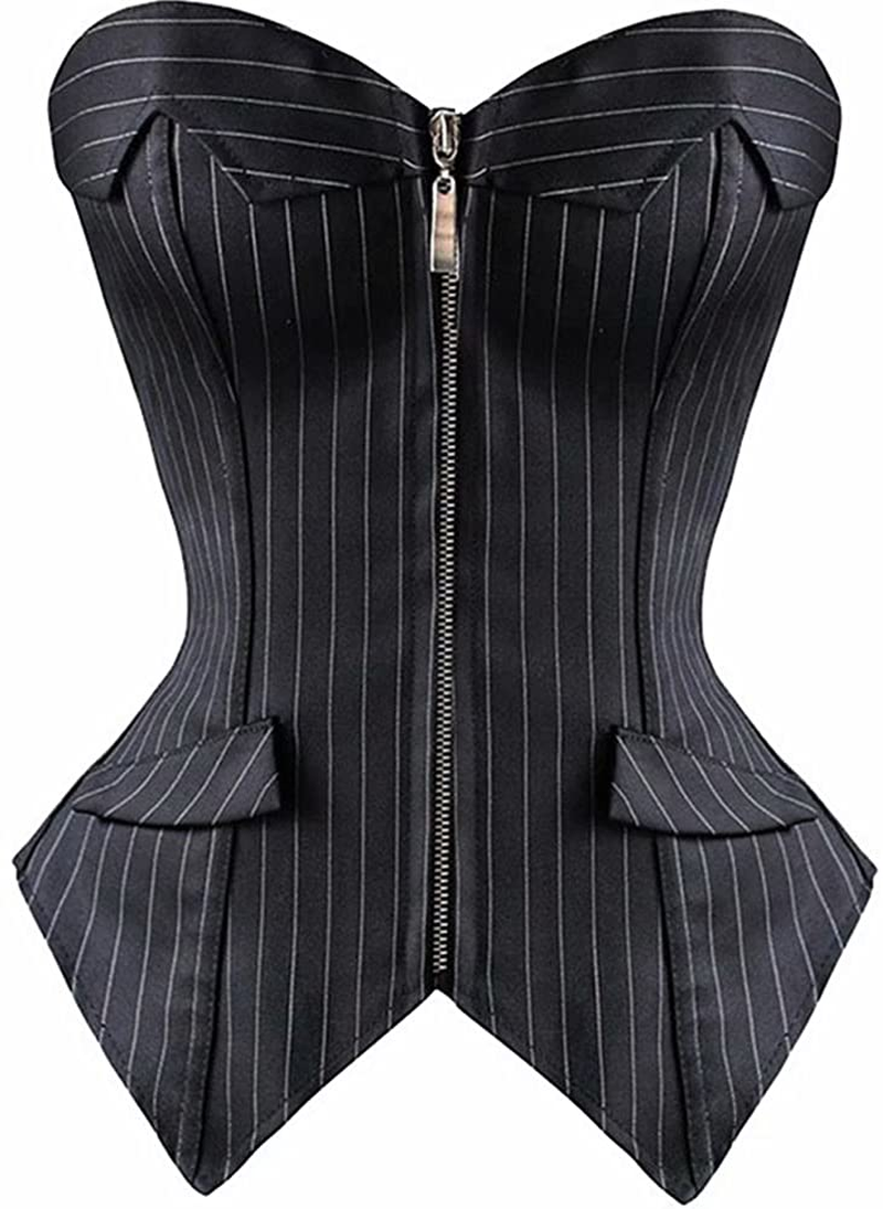 Corset Top Bustier Women'S Overbust Satin Floral Lace up Trim plus Size Bodyshaper Apparel & Accessories > Clothing > Underwear & Socks > Lingerie jutrisujo 5802 Black X-Large 