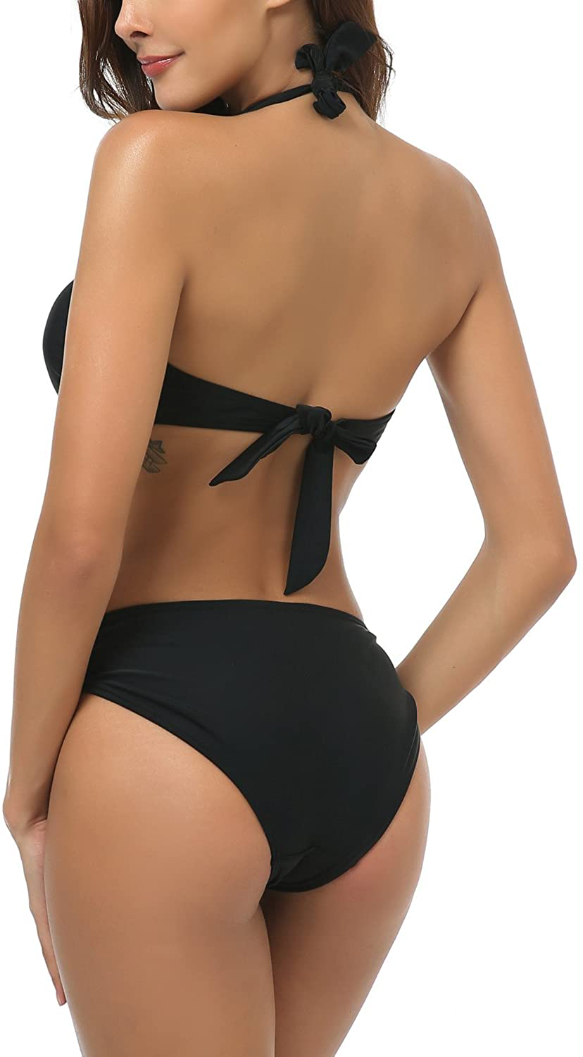 Wetopkim Womens Gradient Color Bikini Swimwear Back tie Strappless Bikini Beachwear Apparel & Accessories > Clothing > Swimwear Wetopkim   
