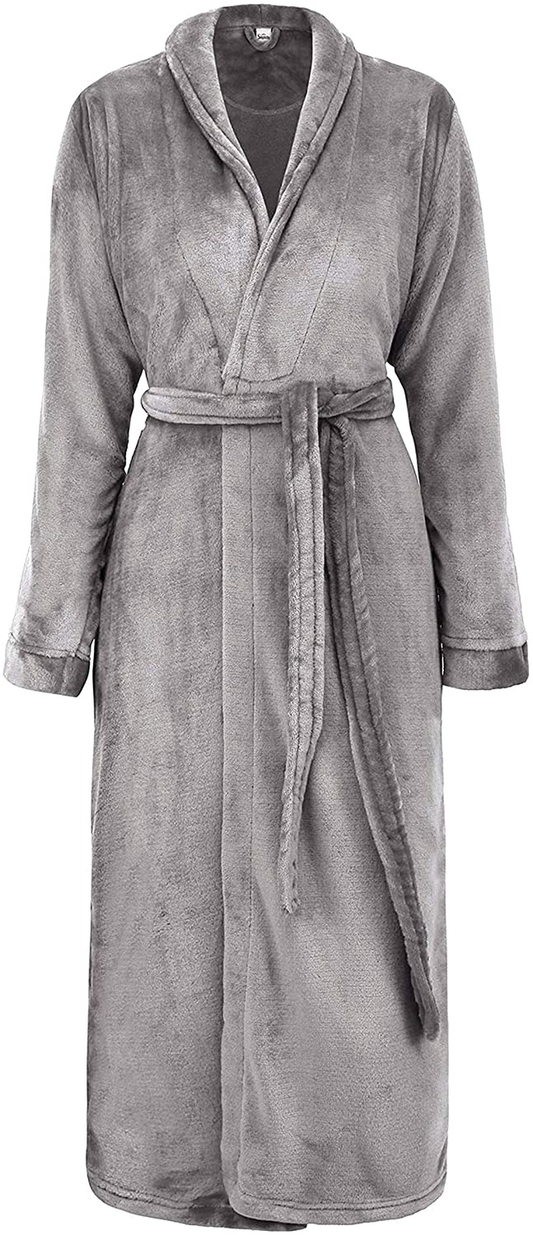 Simplicity Men/Women Luxurious Plush Kimono Bathrobe with Side Pockets Apparel & Accessories > Clothing > Sleepwear & Loungewear > Robes Kylie Max   