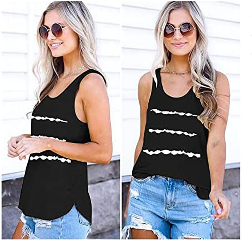 OMSJ Women Shirts Sleeveless Summer Tunic Loose Fit Tank Tops Apparel & Accessories > Clothing > Activewear Kylie Max   