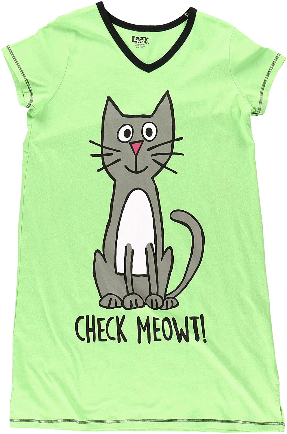 Lazy One V-Neck Nightshirts for Women, Animal Designs Apparel & Accessories > Clothing > Sleepwear & Loungewear > Nightgowns Kylie Max   