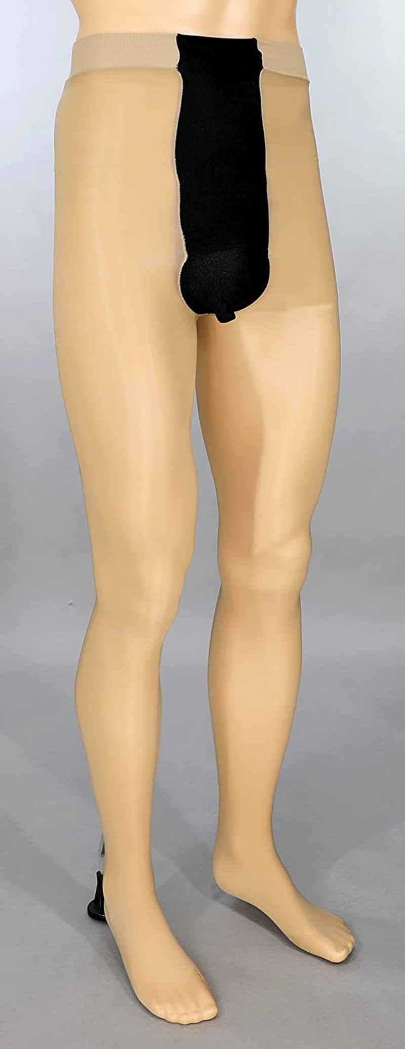 Glossy Mens Pantyhose with Fly Pouch Apparel & Accessories > Clothing > Underwear & Socks > Shapewear Generic   