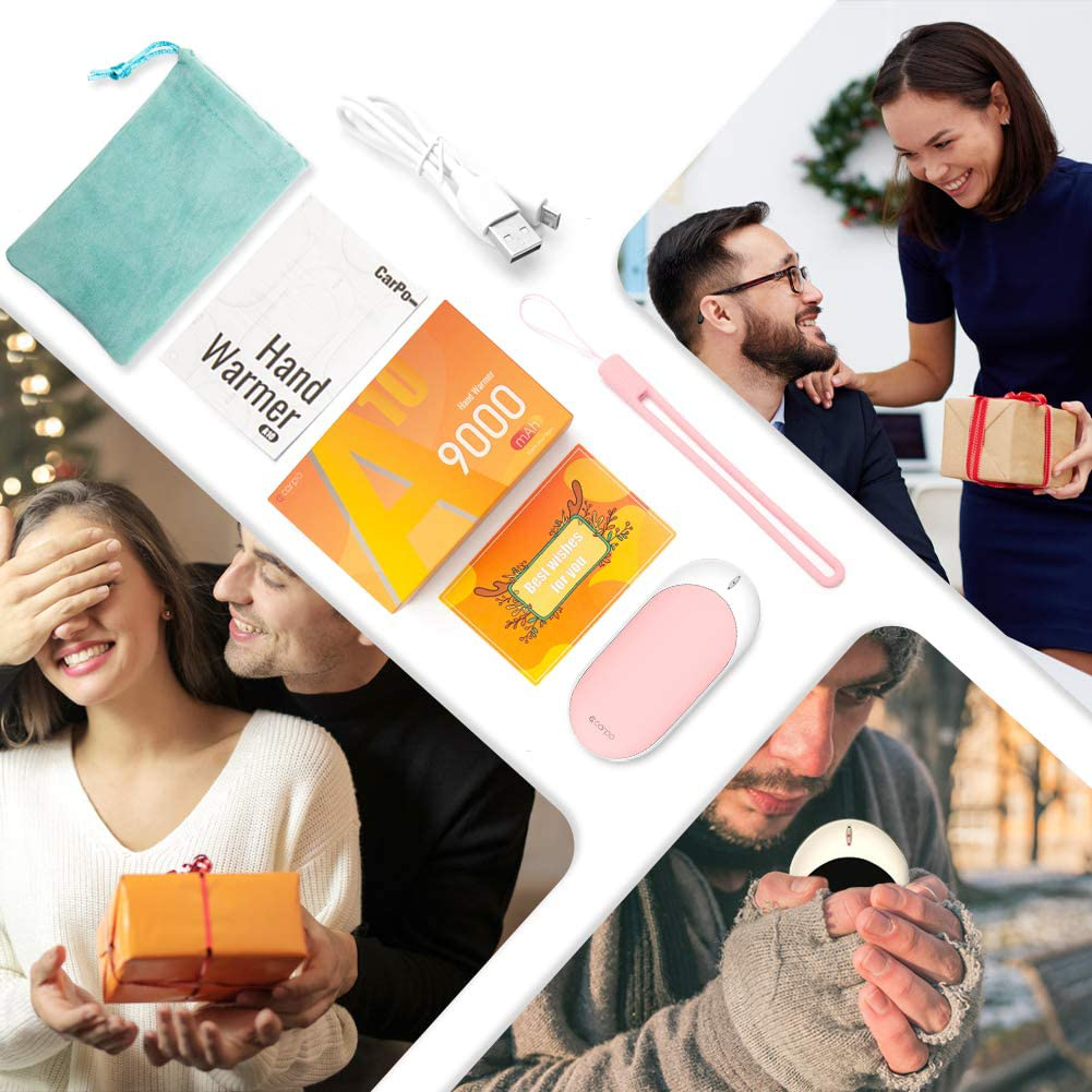 Hand Warmers Rechargeable | 9000mAh Electric Hot Hands Hand Warmer Power Bank | Portable Pocket Warmer Reuesable Handwarmers for Outdoor Sports, Hunting, Golf | Warm Gifts for Women Men Arts & Entertainment > Party & Celebration > Gift Giving CarPo   