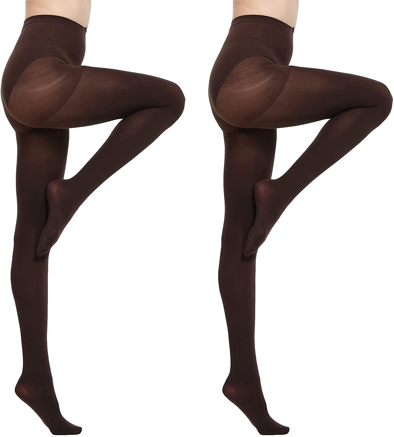 MANZI Run Resistant Control Top Panty Hose Opaque Tights Apparel & Accessories > Clothing > Underwear & Socks > Shapewear MANZI Coffee Small 