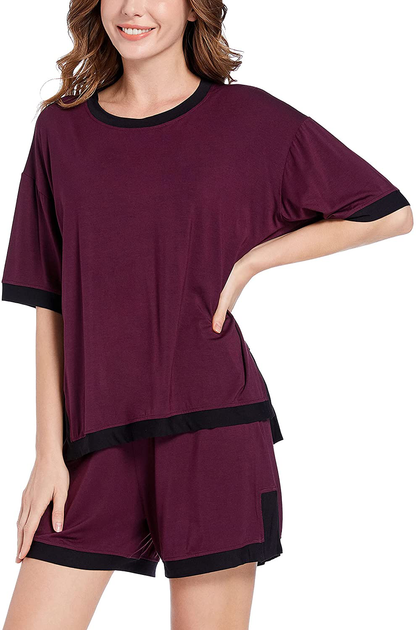 Eiggam Pajamas for Women Lounge Cotton Sleepwear Comfy Soft Long Button Down Pjs Set Pajamas Set Apparel & Accessories > Clothing > Sleepwear & Loungewear > Pajamas Eiggam   