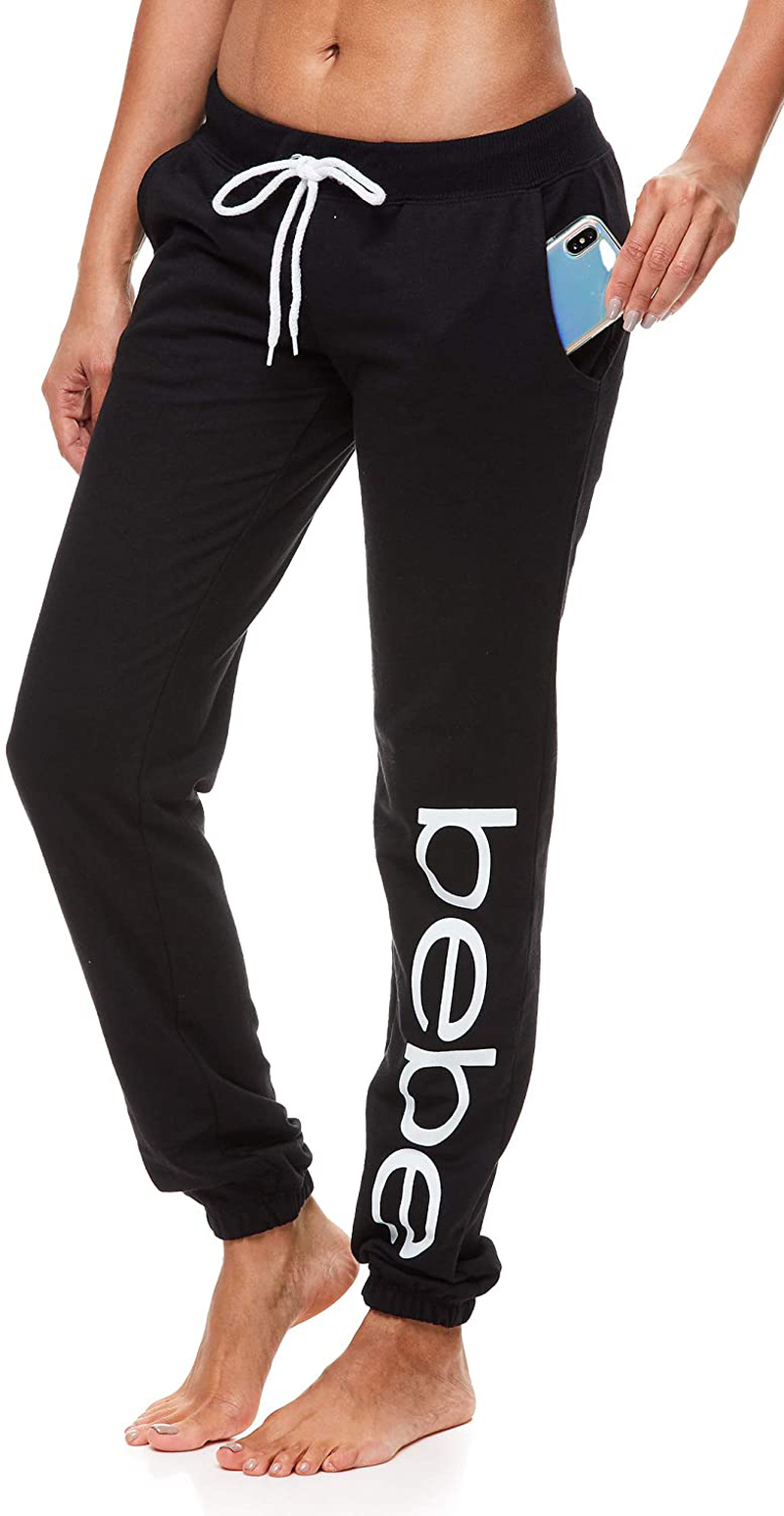 Bebe Womens Sweatpants French Terry Jogger Lounge Sleep Pajamas Apparel & Accessories > Clothing > Activewear Kylie Max   