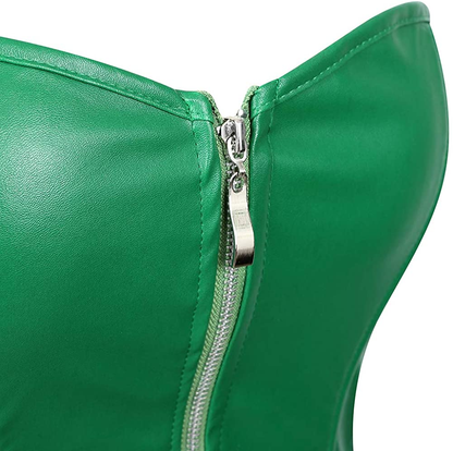 Frawirshau Faux Leather Corset Dress Corsets for Women Sexy Bustier Lingeire Corset Skirt Costume Apparel & Accessories > Clothing > Underwear & Socks > Lingerie frawirshau   