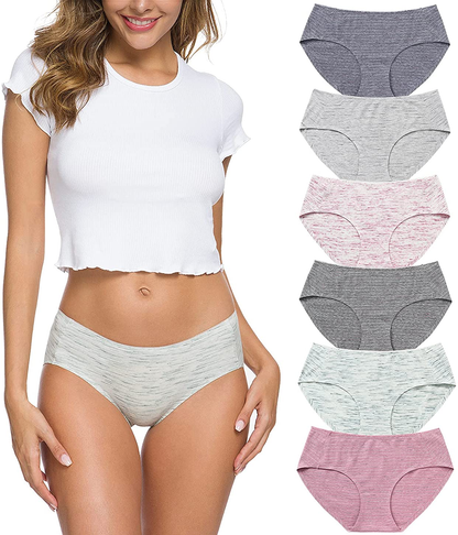 Wealurre Cotton Bikini Women'S Breathable Panties Seamless Comfort Underwear Apparel & Accessories > Clothing > Underwear & Socks > Underwear Wealurre Stripe 2 Small 