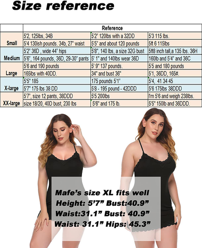 Avidlove Womens Sexy Sleepwear Sexy Chemise Lingerie Cotton Nightgowns for Women Apparel & Accessories > Clothing > Underwear & Socks > Lingerie Kylie Max   