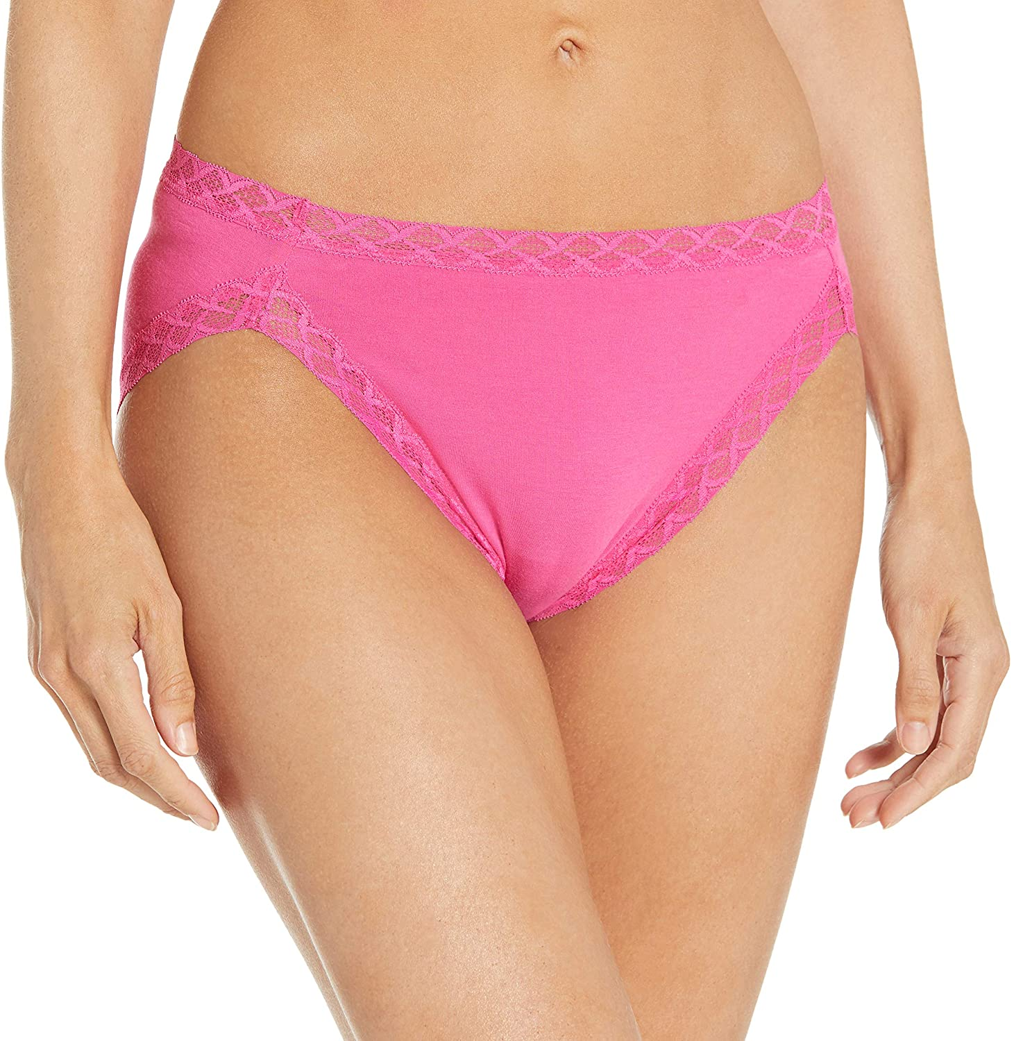 Natori Womens Bliss French Cut Panty Apparel & Accessories > Clothing > Underwear & Socks > Underwear Natori Raspberry Crush Large 