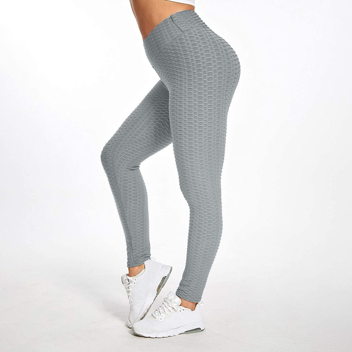 Burband Womens Anit Cellulite Texutred Booty Shaping Leggings Seamless Scrunch Butt Lifting Tummy Control Yoga Biker Pants Apparel & Accessories > Clothing > Underwear & Socks > Shapewear Burband   