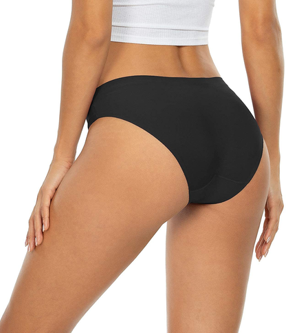 GNEPH Women'S Seamless Underwear No Show Panties Soft Stretch Bikini Ladies Hipster Underwears 5Pack Apparel & Accessories > Clothing > Underwear & Socks > Underwear GNEPH   