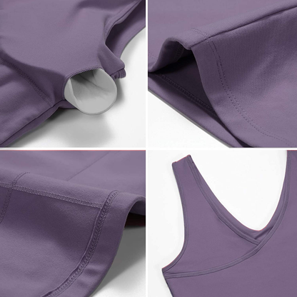 TASADA V-Neck Sports Bras for Women - Wirefree Padded Yoga Bra Running Workout Aesthetic Crop Tank Tops Apparel & Accessories > Clothing > Underwear & Socks > Bras Kylie Max   