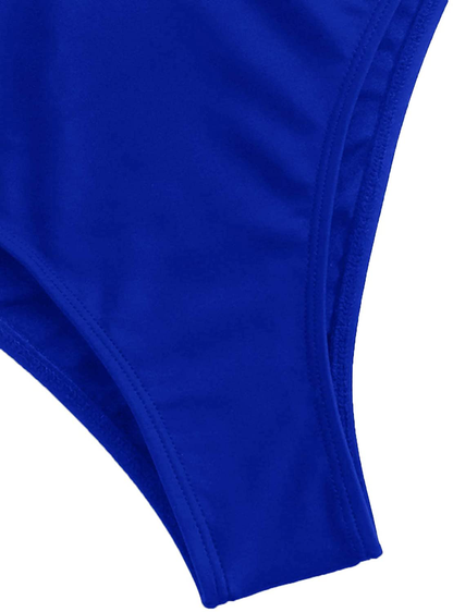 Sweatyrocks Women'S Sexy Basic Criss Cross Tie Knot Front Deep V Open Back One Piece Swimwear Apparel & Accessories > Clothing > Swimwear Kylie Max   