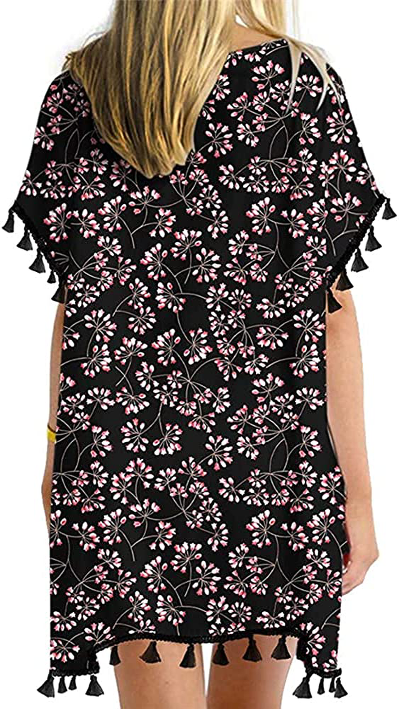 GDKEY Women Chiffon Tassel Swimsuit Bikini Stylish Beach Cover Up Apparel & Accessories > Clothing > Swimwear Kylie Max   