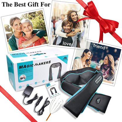 Back Neck Shoulder Massager with Heat - Deep Tissue Kneading Electric Back Massage for Neck, Back, Shoulder, Waist, Foot - Shiatsu Full Body Massage, Relax Gift for Her/Him/Friend/Dad/Mom Arts & Entertainment > Party & Celebration > Gift Giving MagicMakers   