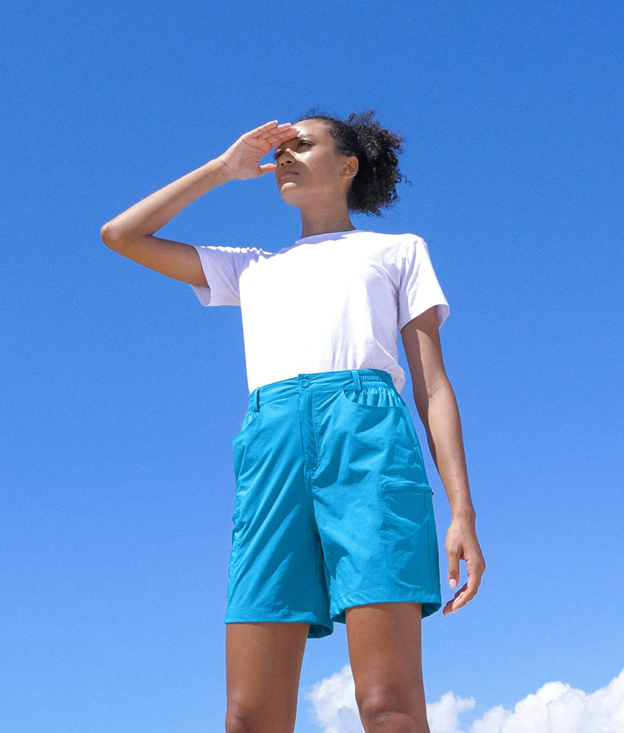 Viodia Women'S Hiking Cargo Shorts Quick Dry Stretch Lightweight Camping Shorts for Women with Zipper Pockets Apparel & Accessories > Clothing > Shorts Kylie Max   