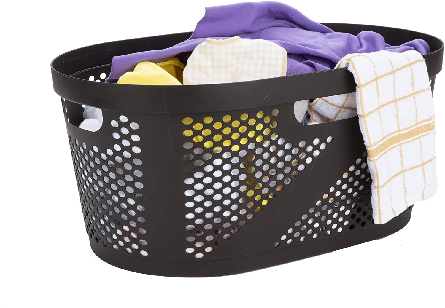 Mind Reader HHAMP40-IVO, Laundry, Storage, Bathroom, Bedroom, Home, Ivory 40 Liter Clothes Basket Apparel & Accessories > Clothing > Underwear & Socks > Underwear Mind Reader Brown 40 Liter Clothes Basket  