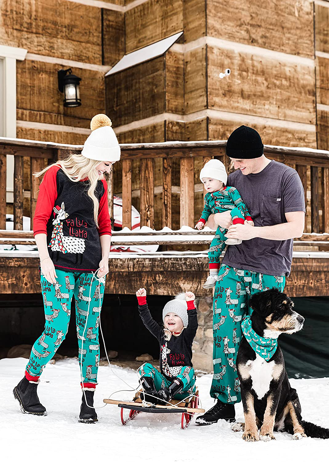 Lazy One Matching Family Pajama Sets for Adults, Teens, Kids, and the Dog (FA La La Llama) Apparel & Accessories > Clothing > Sleepwear & Loungewear > Pajamas Kylie Max   