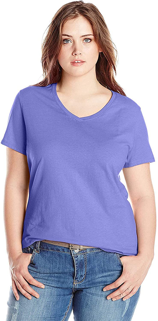 Just My Size Women'S Plus-Size Short-Sleeve V-Neck T-Shirt Apparel & Accessories > Clothing > Activewear Kylie Max   